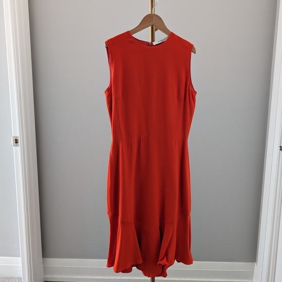 Givenchy Orange Crew Neck Midi Length Dress - Picture 2 of 7